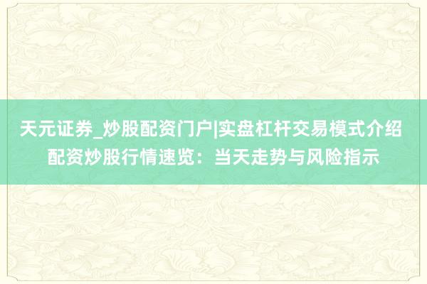 天元证券_炒股配资门户|实盘杠杆交易模式介绍 配资炒股行情速览：当天走势与风险指示