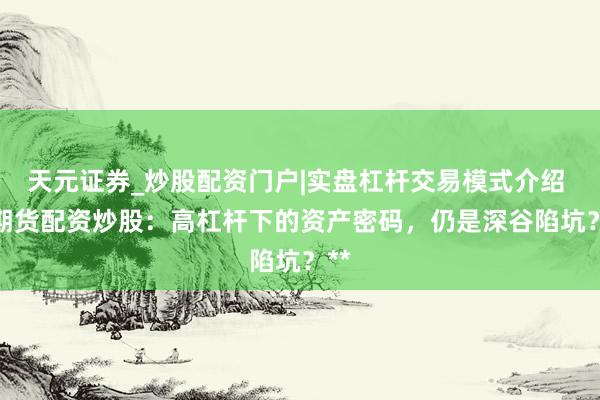 天元证券_炒股配资门户|实盘杠杆交易模式介绍 **期货配资炒股：高杠杆下的资产密码，仍是深谷陷坑？**